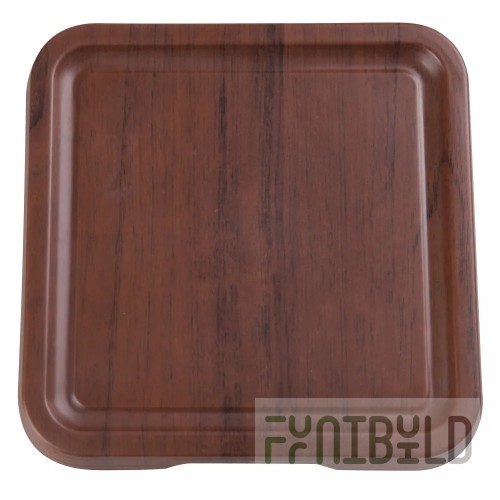 Yanco WL-307 7-1/2 Inch Square Serving and Display Tray Melamine with Foot