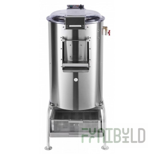 Potato peeler MKK-150-01 with stand and pulp collector (150 kg/h, 475x680x1065 in, 0.55 kW)