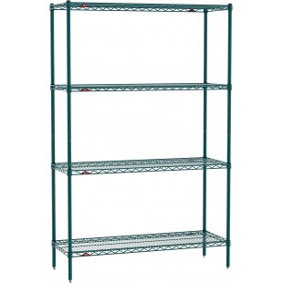Eagle 1836VG63-5 36 Inch 5-Tier Wire Shelving Unit with Green Epoxy Finish