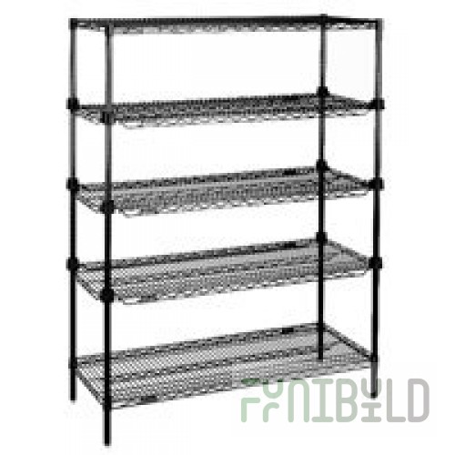 Eagle A2136BL 36 Inch Add-A-Shelf Adjustable Shelf Wire Black Epoxy