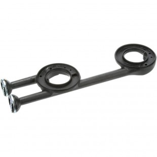 AllPoints 4522264 8 Inch Dual Burner Venturi Housing Cast Iron Gas with Air Shutter