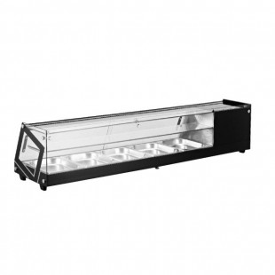 Omcan 39998 60-1/5 Inch Sushi Display Case Refrigerated Countertop Stainless Steel