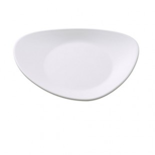 Yanco MO-110 10-1/2 Inch White Matte Melamine Triangular Plate Case