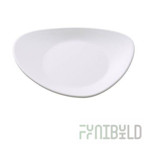 Yanco MO-110 10-1/2 Inch White Matte Melamine Triangular Plate Case