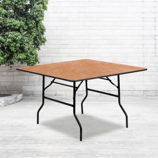 Forbes Industries 7021W-48 24 Inch Collapsible Square Folding Table Wood Brushed Finish
