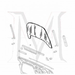 Glass door assembly BC1.70G left Crosby BC1.70G.03.2.03.010СБ