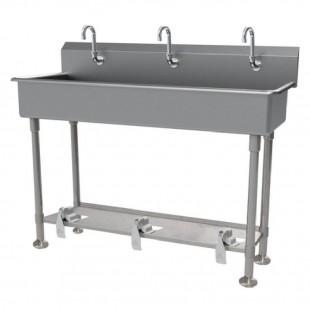 Advance Tabco FC-FM-60FV 60 Inch Multiwash Hand Sink with Toe-operated Push Valve