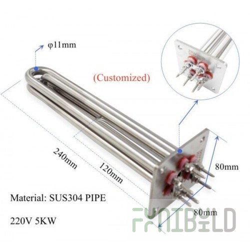Heating element 220V/5000W 16.202 (MPU)