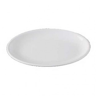 Yanco CO-214 14 Inch Oval Platter Plastic with Dishwasher Safe White Finish