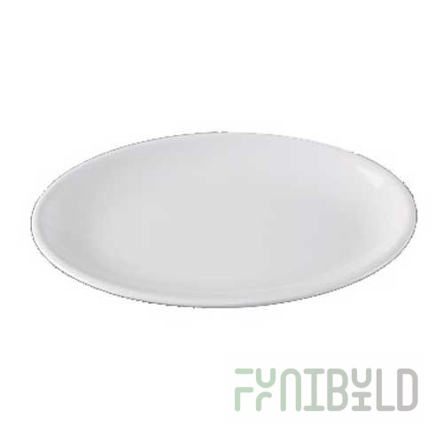 Yanco CO-214 14 Inch Oval Platter Plastic with Dishwasher Safe White Finish