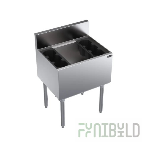 Krowne KR19-24DP-10 24 Inch Built-in Ice Bin with 10-circuit Cold Plate