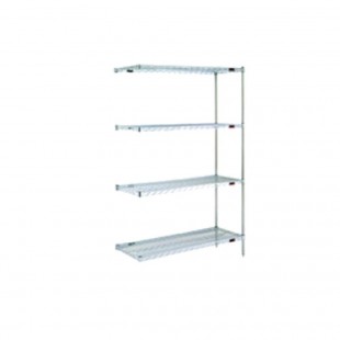 Eagle A4-74-2436VG 36 Inch Add-On Shelving Unit 4-Tier Wire Green Epoxy Finish
