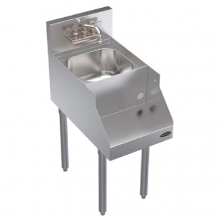 Krowne KR24-14BD 14 Inch Underbar Blender Station with Dump Sink Stainless Steel