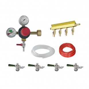 Optional Draft Beer Dispensing Kit with CO2 Tank Mount Primary Regulator, Krowne BEERKIT8