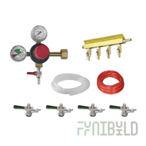 Optional Draft Beer Dispensing Kit with CO2 Tank Mount Primary Regulator, Krowne BEERKIT8