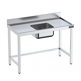 Wall-mounted table NBMSZOM-6/7B with a sink (600x700x850 in, with a side)