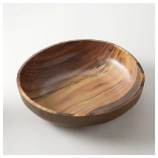 American Metalcraft AWMB14 235 Oz Bowl 14.75 Inch Diameter Round Melamine Acacia Wood Finish