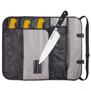 Winco KBG-11 Knife Bag Polyester Black Hard Core Insert 11 Compartment