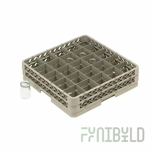 Vollrath TR13CCC-32 19-3/4 Inch Low Profile Glass Stemware Rack Beige Co-Polymer 36 Packs