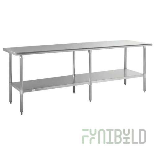 Hubert 28W-074 Kratos® 430 Stainless Steel Work Table 96