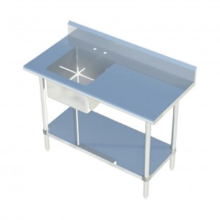 Sapphire Manufacturing SMTPS-2472L Work Table With Prep Sink 72