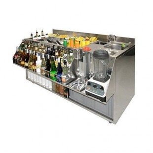 Steelite WLCRBEV3 Rectangular Beverage Station Holds 3 Bottles Stainless Steel Steelite WLCRBEV3 Rectangular Beverage Station Holds 3 Bottles Stainless Steel