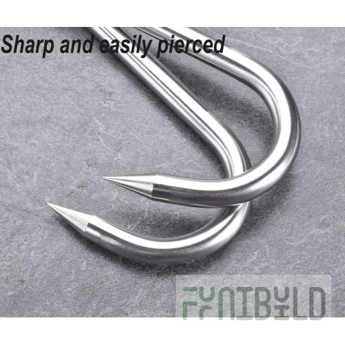 Omcan 10506 300mm S Hook Meat Hook Stainless Steel with Corrosion Resistance