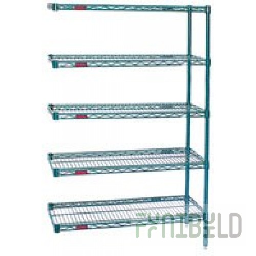 Eagle A5-74-2148E 48 Inch 5-tier Wire Shelving Unit with QuadTruss Design Epoxy Coated