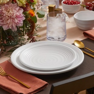American Metalcraft MRP11CL 11 Inch Melamine Cloud Plate Round - Marra Collection