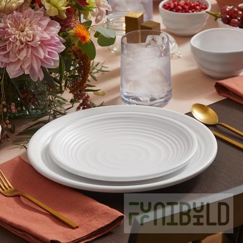 American Metalcraft MRP11CL 11 Inch Melamine Cloud Plate Round - Marra Collection