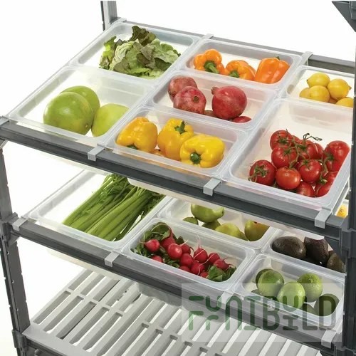 Cambro EDBA480 12 Inch Angled Divider Bar Raised Bar Speckled Grey
