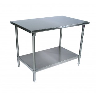 John Boos GS6-3672SSK 72 Inch Equipment Stand with Adjustable Undershelf Stainless Steel