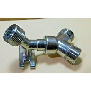 Micro Matic FF-020AB 3/8 Inch Bore Wall Bracket Draft Beer System Parts Stainless Steel