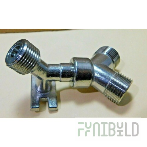 Micro Matic FF-020AB 3/8 Inch Bore Wall Bracket Draft Beer System Parts Stainless Steel