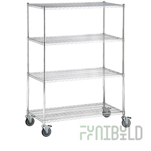 Eagle 1860C63-5 60 Inch 5-Tier Wire Shelving Unit with Chrome Finish