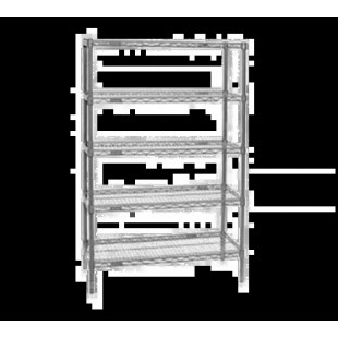 Eagle A5-86-1842V 42 Inch 5-Tier Shelving Unit Wire NSF Epoxy Gray Finish