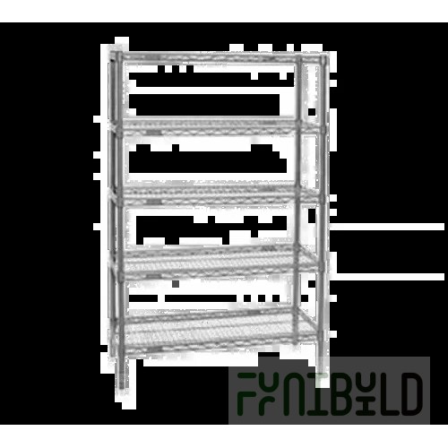 Eagle A5-86-1842V 42 Inch 5-Tier Shelving Unit Wire NSF Epoxy Gray Finish