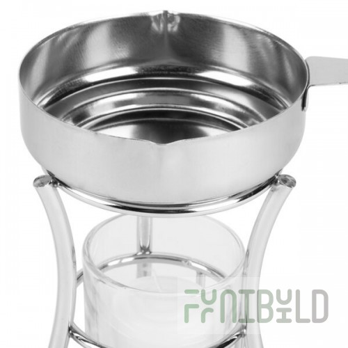 Thunder Group SLBW004 4.8 Oz Butter Melter Set Stainless Steel with Base and Pan