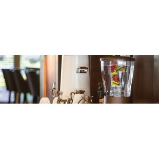 Service Ideas 981C06BS 4-1/2 Inch 0.6 Liter Carafe Dishwasher Safe Stainless Steel with Flip Top Stopper Service Ideas 981C06BS 4-1/2 Inch 0.6 Liter Carafe Dishwasher Safe Stainless Steel with Flip Top Stopper