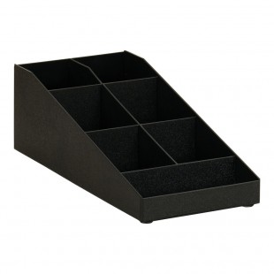 Cal-Mil Classic Black 7-Compartment Cup / Lid / Condiment Organizer 24067-13