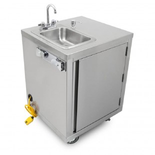 John Boos MHS-F-2624 26 Inch Mobile Hand Sink Self Contained Stainless Steel