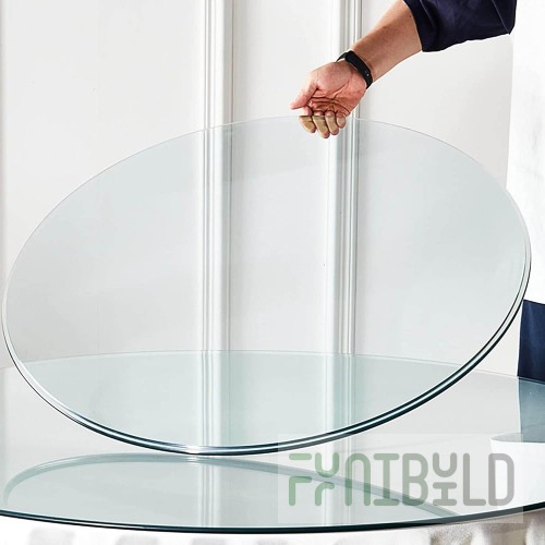 Forbes Industries 7034TG-36 30 Inch Diameter Collapsible Round Table Glass