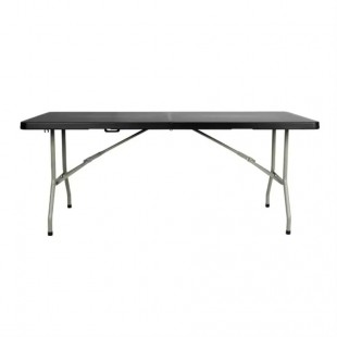 Forbes Industries 7040TG-24 60 Inch Rectangular Folding Table Black Steel Glass Forbes Industries 7040TG-24 60 Inch Rectangular Folding Table Black Steel Glass