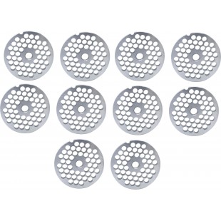 Omcan 11238 Hubless Plate #12 5/16 Inch Carbon Steel for Meat Grinders