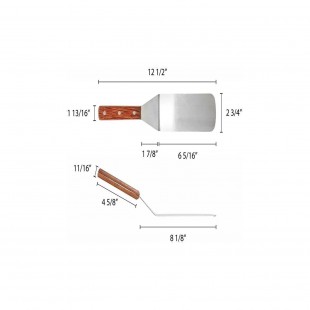 Thunder Group SLTWBT006 6 Inch Turner Solid Stainless Steel with Wood Handle