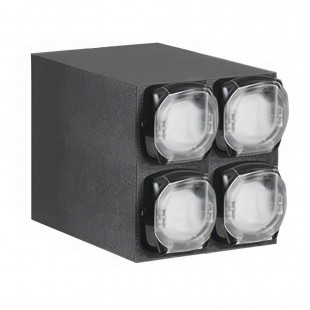 Vollrath K4X-4L LidSaver® 3 Black 4-Slot Standard Countertop Lid Dispenser Cabinet