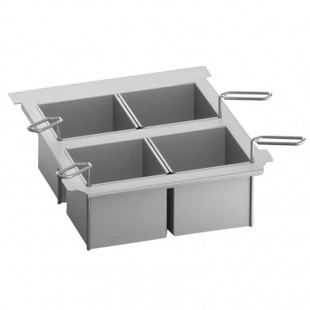 Rational 60.76.407 Portion Basket Kit with (4) GN Perforated and (4) Solid Baskets