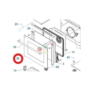 External glass for door Piron PF8004D art. KVT00055