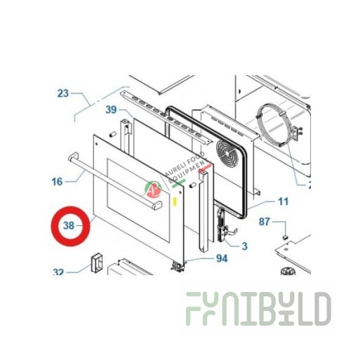 External glass for door Piron PF8004D art. KVT00055
