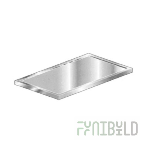 AERO Manufacturing 3TWMB-2472 72 Inch 16 Gauge Stainless Steel Wall Mount Table with Backsplash